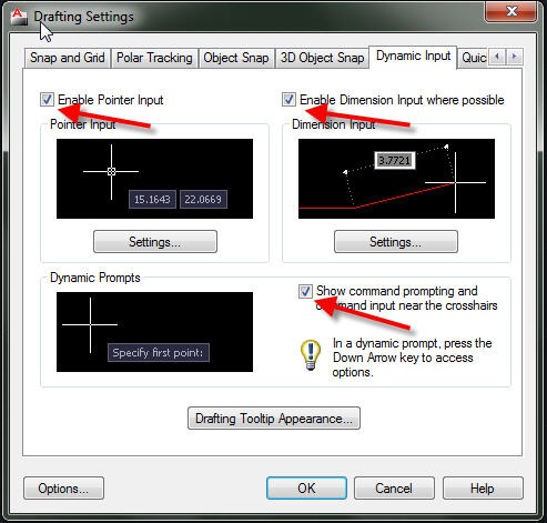 Drafting Settings