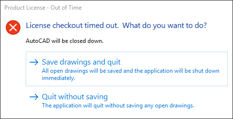 License Checkout Timed Out What Do You Want To Do When Launching Autodesk 2020 Software On Windows Seiler Design Solutions