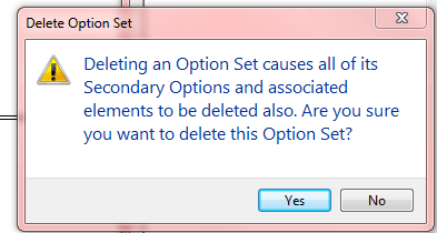 design option warning