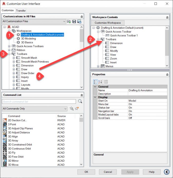 autocad turn on toolbar autocad turn on toolbar